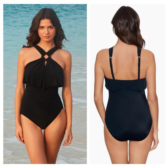 Magicsuit Square Cut Liza One Piece Swimsuit Size US/10 - Picture 2 of 12